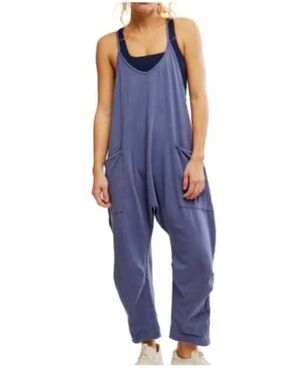Free People Movement Relaxed Indigo Jumpsuit